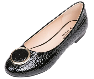 womens black flat shoes size 8