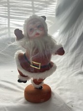Vintage Flocked Santa