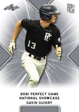 GAVIN GUIDRY 2021 LEAF PERFECT GAME ALL-AMERICAN ROOKIE CARD #37