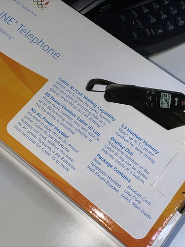 AT&T Trimline TR1909 - Telefon przewodowy z identyfikatorem dzwoniącego / oczekiwaniem na połączenie - czarny (TR1909 - Zdjęcie 5 z 8
