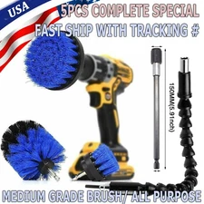 Drill Brush Set Power Scrubber Drill Attachments For Carpet Tile Grout Cleaning