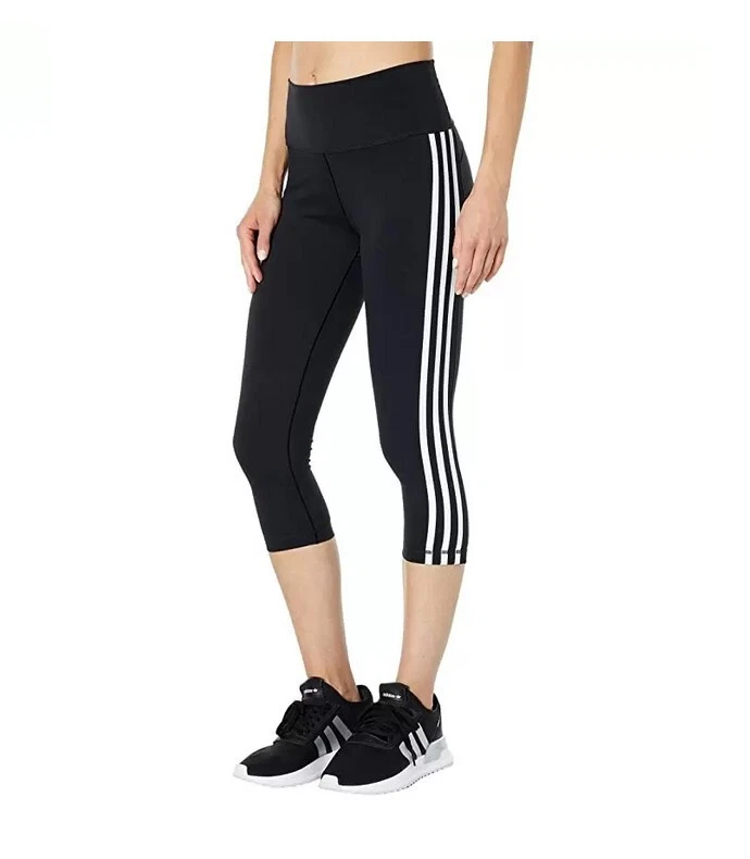 Adidas Women Believe This High Waist Cropped Leggings Black Size S