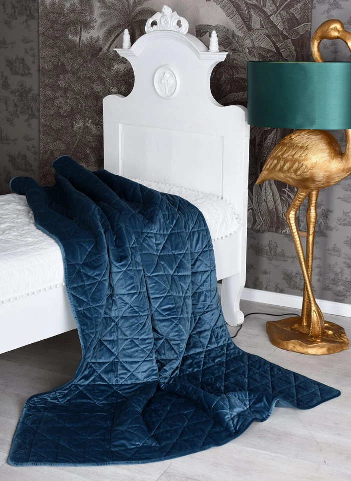 Tagesdecke Bettüberwurf Decke Steppdecke Quilt Bettdecke Samt 140x200cm Überwurf - Bild 3 von 4