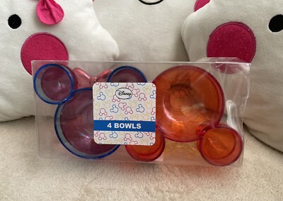 Primark Disney Mickey Mouse  Bowl 2x 4er Set aus Plastik in 4 versch. Farben