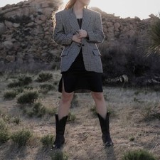 Houndstooth Black and White Blazer