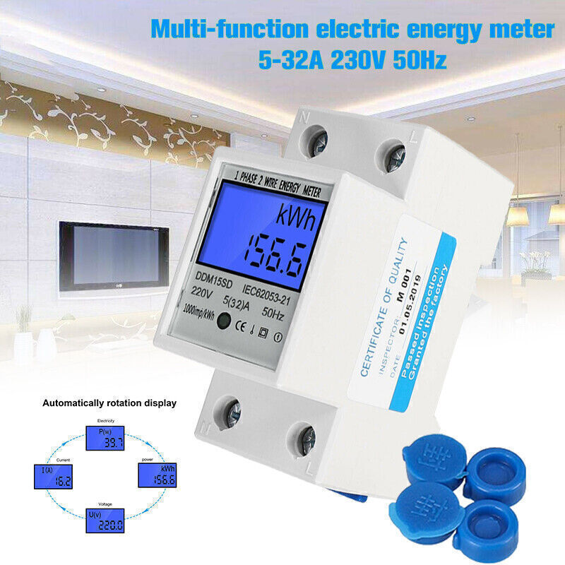 Contatore Di Corrente Alternata LCD Contatore Di Corrente Geeicht - Foto 7