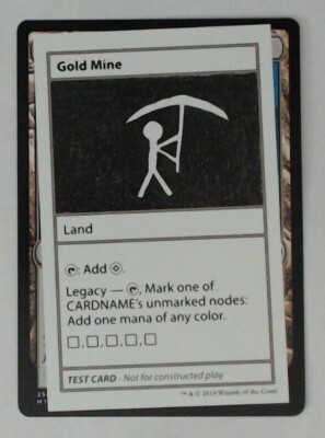 MTG Bling - TEST CARD - Gold Mine (no PW symbol) - Mystery Booster -J161