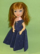 Vintage 1979 UNEEDA Tiny Teens 5" DONNA DOLL +Date Time Dress RED HAIR Eyelashes