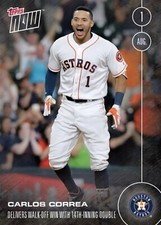 2016 TOPPS NOW #306 CARLOS CORREA - WALK-OFF DOUBLE IN THE 14TH INNING