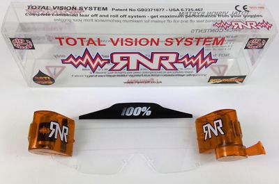 RIP N ROLL TVS Total Vision System für 100% Accuri / Strata MX Brille Orange