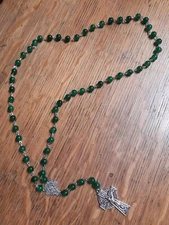Irish Celtic Cross ROSARY Crucifix Prayer beads