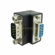 DB9pin RS232 Male to Female extension Cord adapter Right Angled 90Degree
