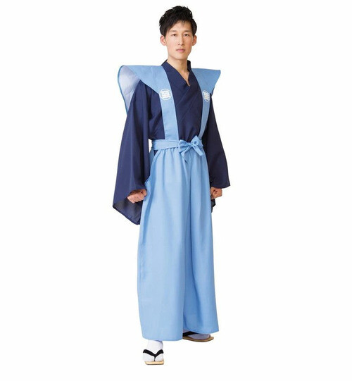 Antique Kimono 麻織物着物上布 武士Busi Samurai Japanese Men's Kimono Samurai Bushi costume Formal Jacket