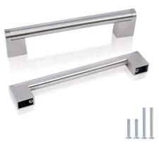 Probrico Cabinet Handle, Kitchen Drawer Satin Nickel, Set of 18