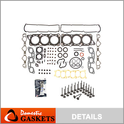 Complete Head Gasket & Valve Set For 1990-1997 Infiniti/Nissan