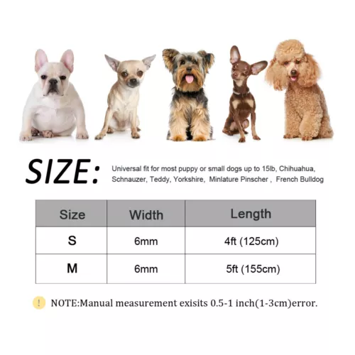 Slip Leads for Small Dogs Thin Leather 4ft/5ft Pet Puppy Walking Leash Brown Red - Picture 6 of 10