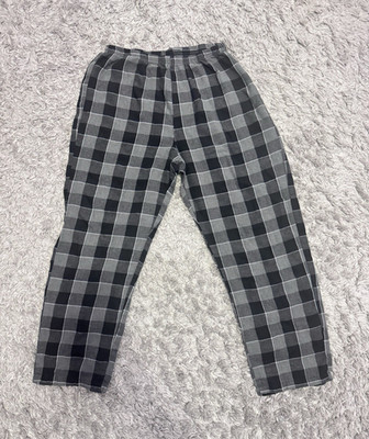Black/Gray Plaid Pajama Pants | Men s Size M