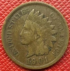 1901 Bronze Indian Head Cent. KM# 90a
