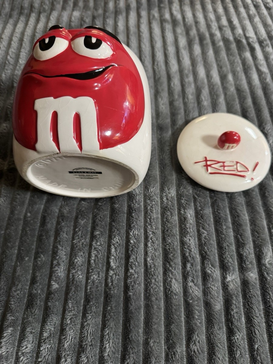 M & M Vintage 2003 Red Ceramic Cookie /Candy Jar By Galerie | eBay
