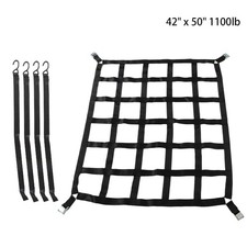Heavy Duty polyester Cargo Net Webbing w/ Cam Buckles For Truck 50"x42" 1100LBS