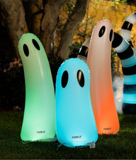 Funboy Halloween Inflatable LED Light-Up Indoor/Outdoor Ghost Decor 3-Piece Set