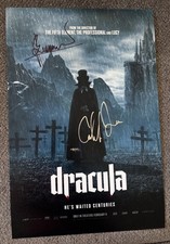 Caleb Landry Jones & director Luc Besson Signed 12x18 Photo Dracula With Proof