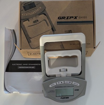 GRIPX EH101 Digital Hand Dynamometer Grip Strength Tester Meter 198lbs/90kg  Box