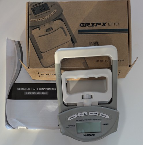 GRIPX EH101 Digital Hand Dynamometer Grip Strength Tester Meter 198lbs/90kg  Box