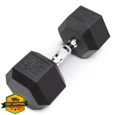Marcy Classic Rubber Hex Dumbbell 5lb-50lb Strength Training