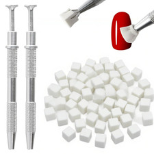 300Pcs Nail Sponges for Ombre, White Nail Sponges, Delicate Feel, Good Penetrati