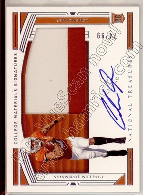 collin johnson rookie rc draft auto jersey patch texas longhorns college 2C #/99