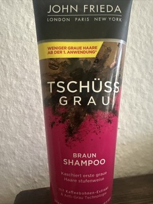 John Frieda Tschüss Grau Shampoo 250ml für Braunes Haar Haarpflege NEU Anti-Grau