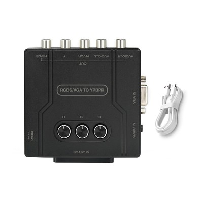RGBS VGA to YPBPR Converter SCART to YPBPR For 480i 480p 576i 576p 720p 1080i