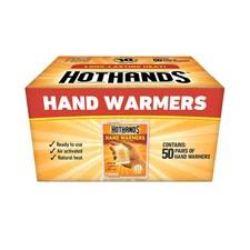 HotHands Hand Warmers 50 pairs (100 Warmers) Fast Free Shipping!