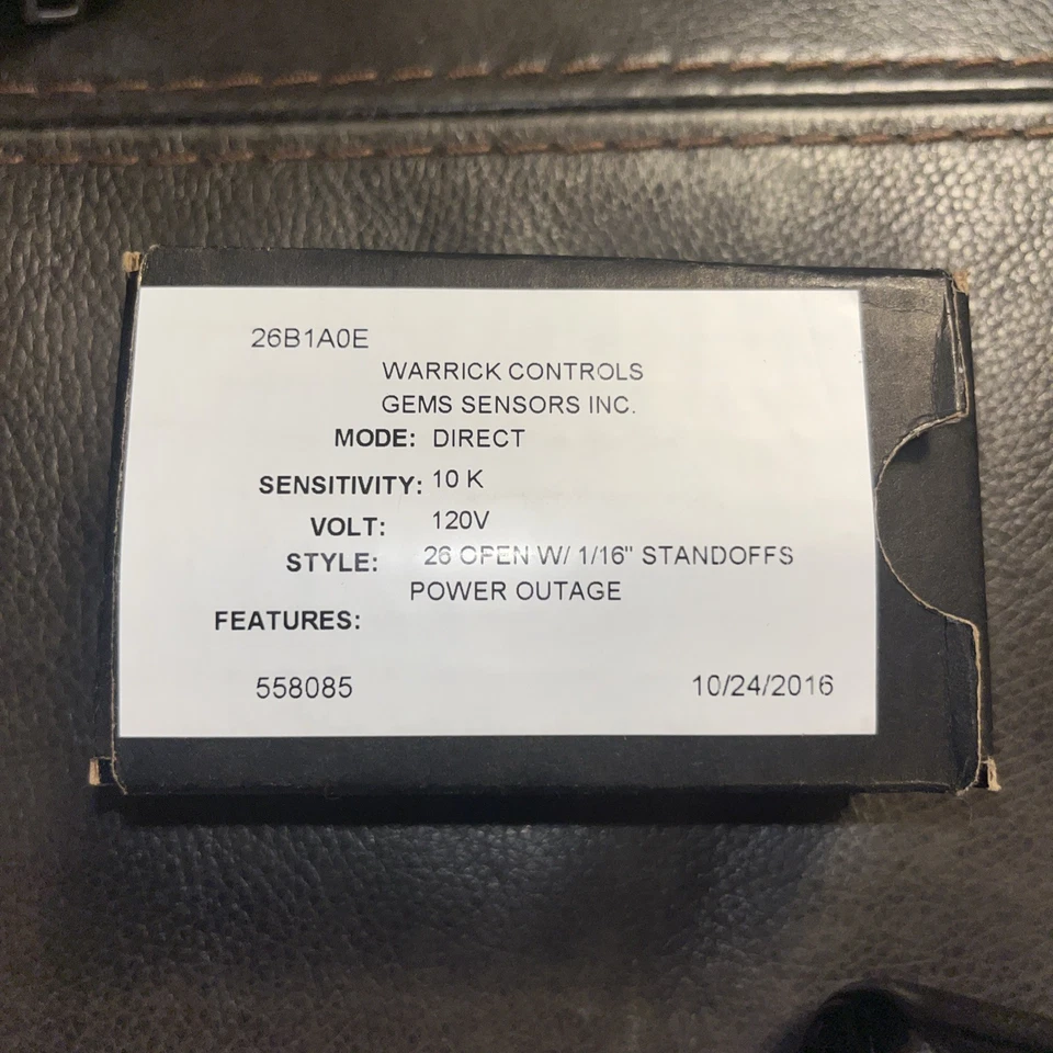 Warrick-gems Sensors & Controls 26b1a0e 10k Ohm, 120v, 1/16 Inches Panel Level - Image 3 of 4