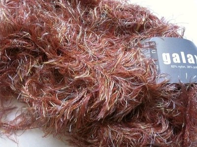 Artful Yarns Galaxy Novelty Eyelash Yarn - Copper Rose Sparkle - Set of 2 Balls