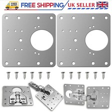 Cabinet Hinge Repair Plate Cupboard Wardrobe Door Kit With Screws 4/8/12 pcs UK