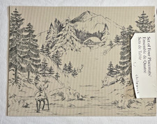 Manteles individuales Chilewich (4) Mountain Lodge Elk Easy Care 13 X 19 vinilo nuevo en paquete