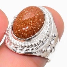Sunstone Gemstone Handmade 925 Sterling Silver Jewelry All Size Ring For Gift