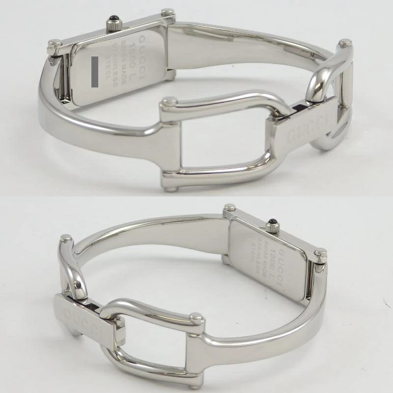 Gucci 1500L Pink Shell Rectangular Wristwatch Lad… - image 9