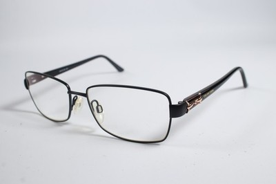 Celine Dion Brille CD3214 Damen Schwarz Vollrand Metall Brille Brillengestell 54mm