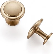 20 Pack 1.25 Inch Champagne Bronze Cabinet Knobs Drawer Pulls