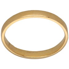 22ct Gold Ring 2.57g Wedding Plain Size M - Fully Hallmarked