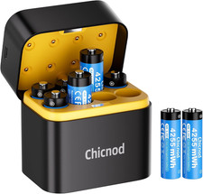 Rechargeable AA Lithium Batteries with Fast USB-C Charger, 8-Pack 4255 Mwh 1.5V