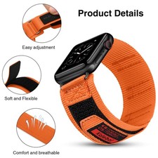 For Apple Watch Series 11 10 9 8 7 6 5 4 Ultra SE Nylon Adjustable Loop Strap