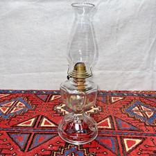 Antique EAPG Pressed Glass Kerosene Oil Lamp with Swirl Base and Chimney — listing 6