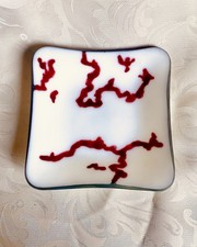 Vide poche Opaline Blanche BG automne Par Designers Garouste & Bonetti Années 80