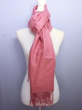 Pashmina Scarf Wrap Shawl Pastel Pink Soft Silk Blend 70X27 Feminine Elegant