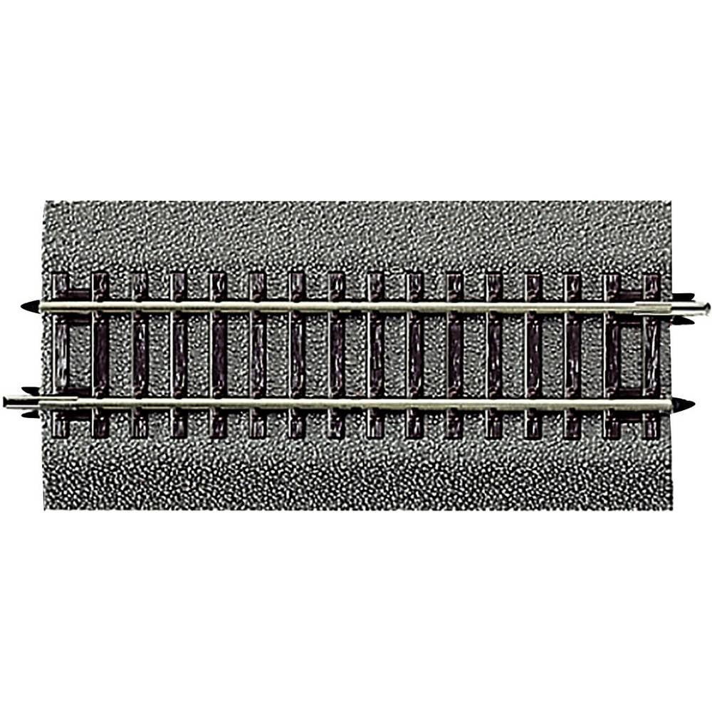 Rail droit H0 Rocoline avec ballast souple premium Roco 42512 en maillechort