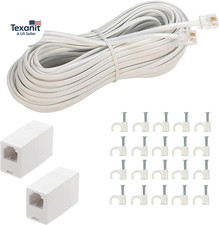 Phone Extension Cord 50 Ft, Phone Cord Telephone Cable with Standard Rj11Plug an